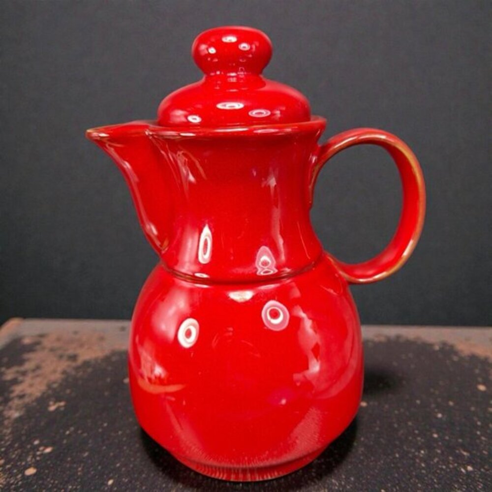 Winterling Keramik Kanne Pottery Red Glaze Teapot Coffee Pot With Lid Marked VTG
